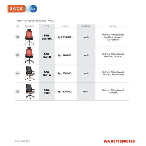 Kursi Kantor Chairman Ecos SKM 3601 HA SKM 3601 H SKM 3601 A SKM 3601