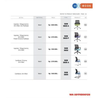 Kursi Kantor Chairman Ecos SKM 3603 A SKM 3603 Р SKM 3603 SKM 3605 A SKM 3605