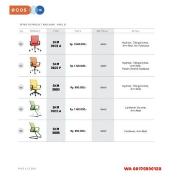 Kursi Kantor Chairman Ecos SKM 3803 A SKM 3803 Р SKM 3803 SKM 3805 A SKM 3805