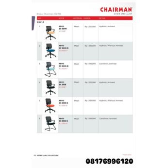 Kursi Kantor Chairman REVIO SC 5008 5009 B 5005 B 5108 5109 B 5105 B