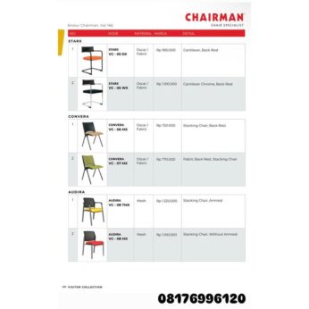 Kursi Kantor Chairman STARX VC 05 DX 05 WX CONVERA VC 06 MX 07 MX AUDIRA VC 08 TMX 08 MX