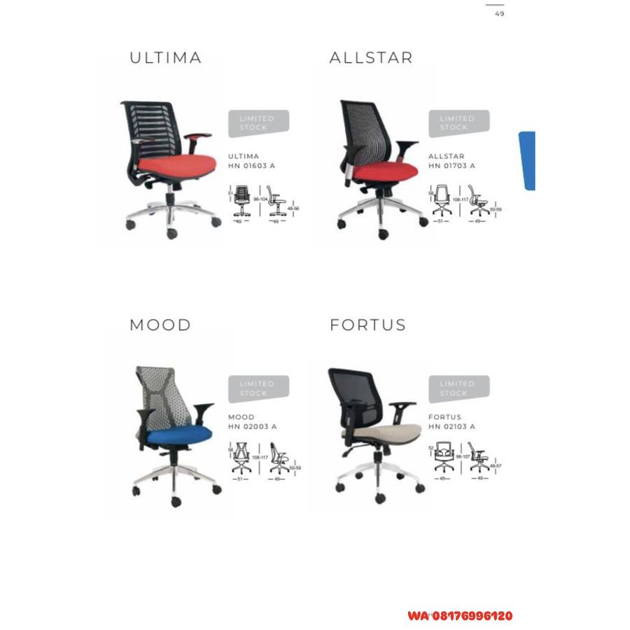 Kursi Kantor Chairman ULTIMA HN 01603 A, ALLSTAR HN 01703 A, MOOD HN 02003 A, FORTUS HN 02103 A