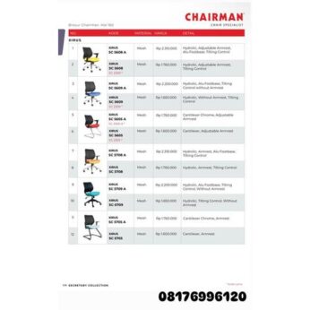 Kursi Kantor Chairman XIRUS SC 5608 A 5608 5609 A 5609 5605 A 5605 5708 A 5708 5709 A 5709 5705 A 5705