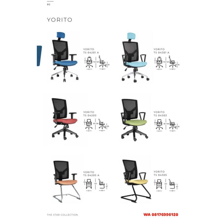 Kursi Kantor Chairman YORITO TS 04201 A 04203 04205 A 04301 A 04303 04305