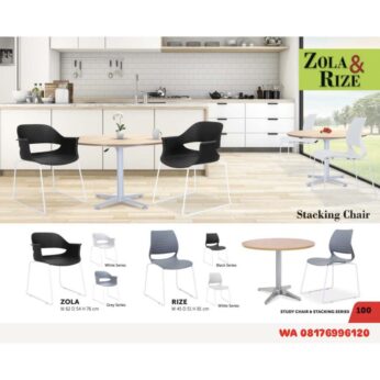 Kursi Kantor Donati ZOLA & RIZE Black White Grey Series