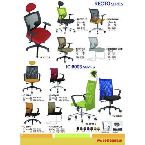 Kursi Kantor Ichiko RECTO I I S II II C IV VCR & IC 6003 6003 S 6003 II 6004 6004 C 6005 VCR