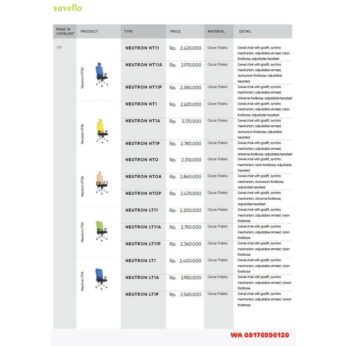 Kursi Kantor Savello NEUTRON HT11 HT11A HT11P HT1 HT1P HTO HTOA HTOP LT11 LT11A LT11P LT1 LT1A LT1P