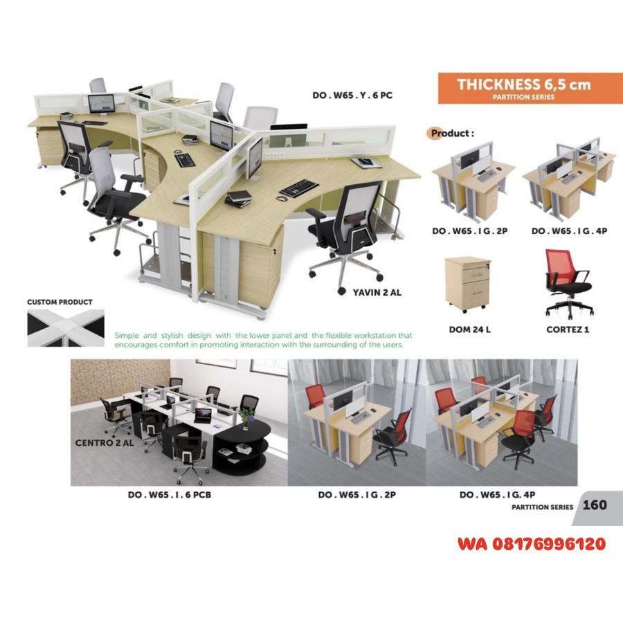 Penyekat Meja Kantor Donati DO. W65. IG. 2P 4P