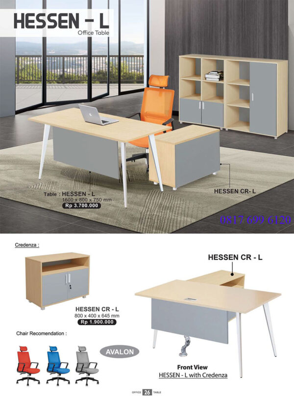 Meja Kantor Donati Ultimate Hessen L